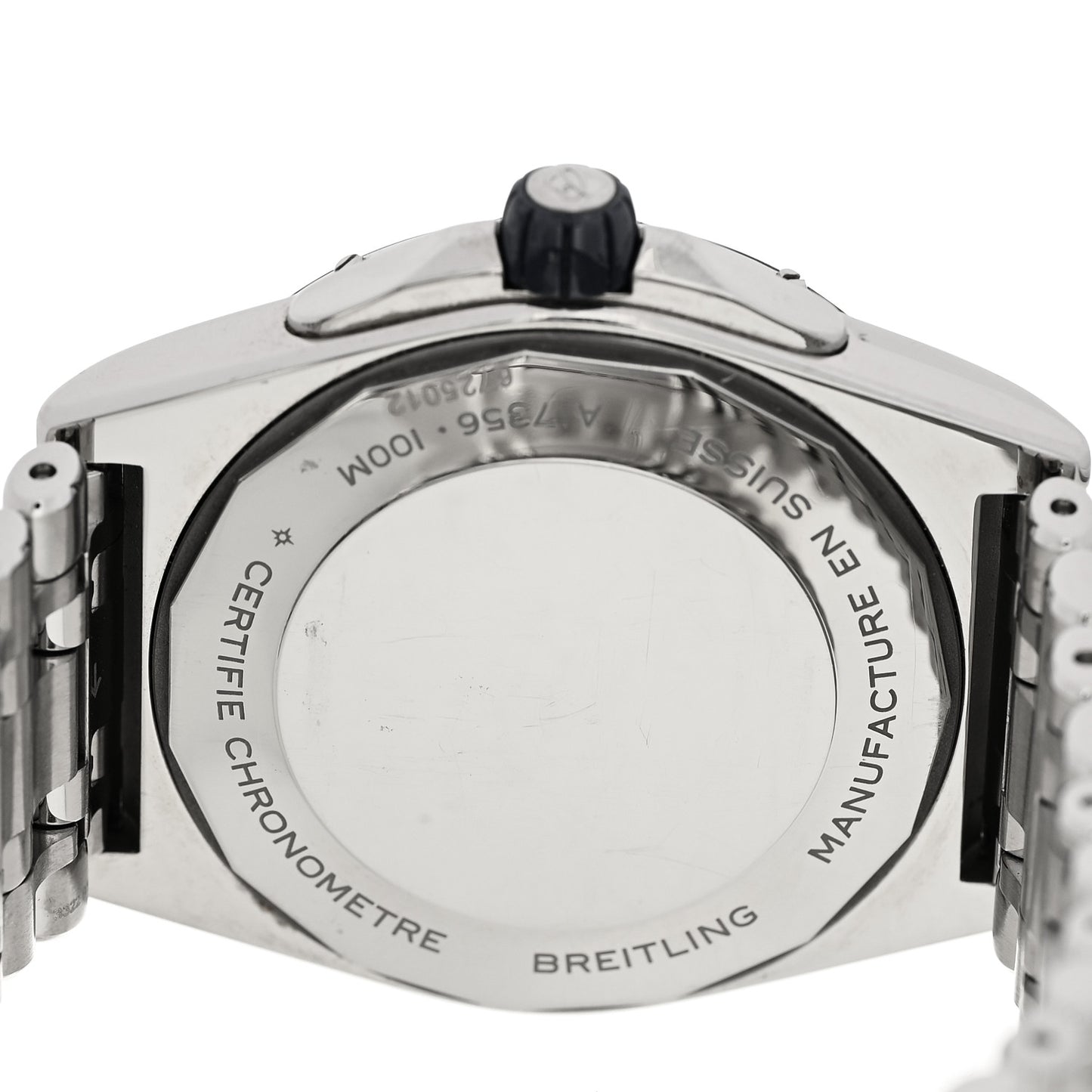 Stainless Steel Diamond Bezel 38mm Chronomat Automatic Watch Ice Blue A17356
