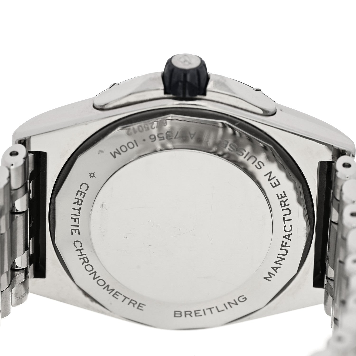 Breitling Stainless Steel Diamond Bezel 38mm Chronomat Automatic Watch Ice Blue A17356 4 of 5