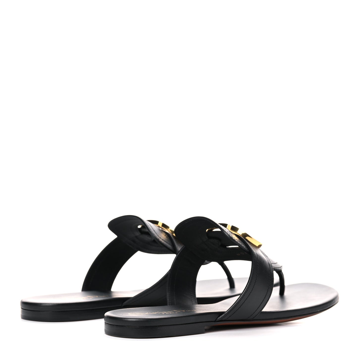 Calfskin 30 Montaigne Thong Sandals 38 Black