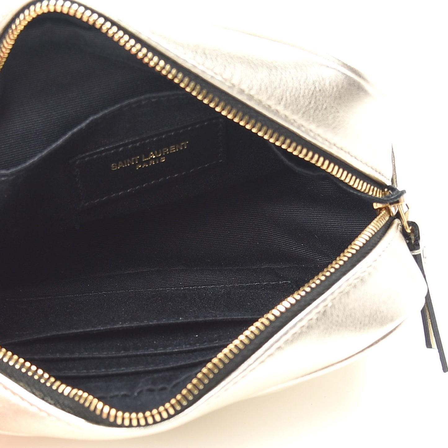 Metallic Calfskin Matelasse Monogram Lou Belt Bag Platino