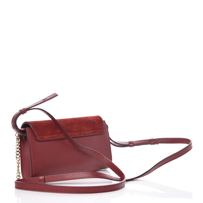 Chloe Suede Calfskin Mini Faye Shoulder Bag Plum Purple 3 of 12