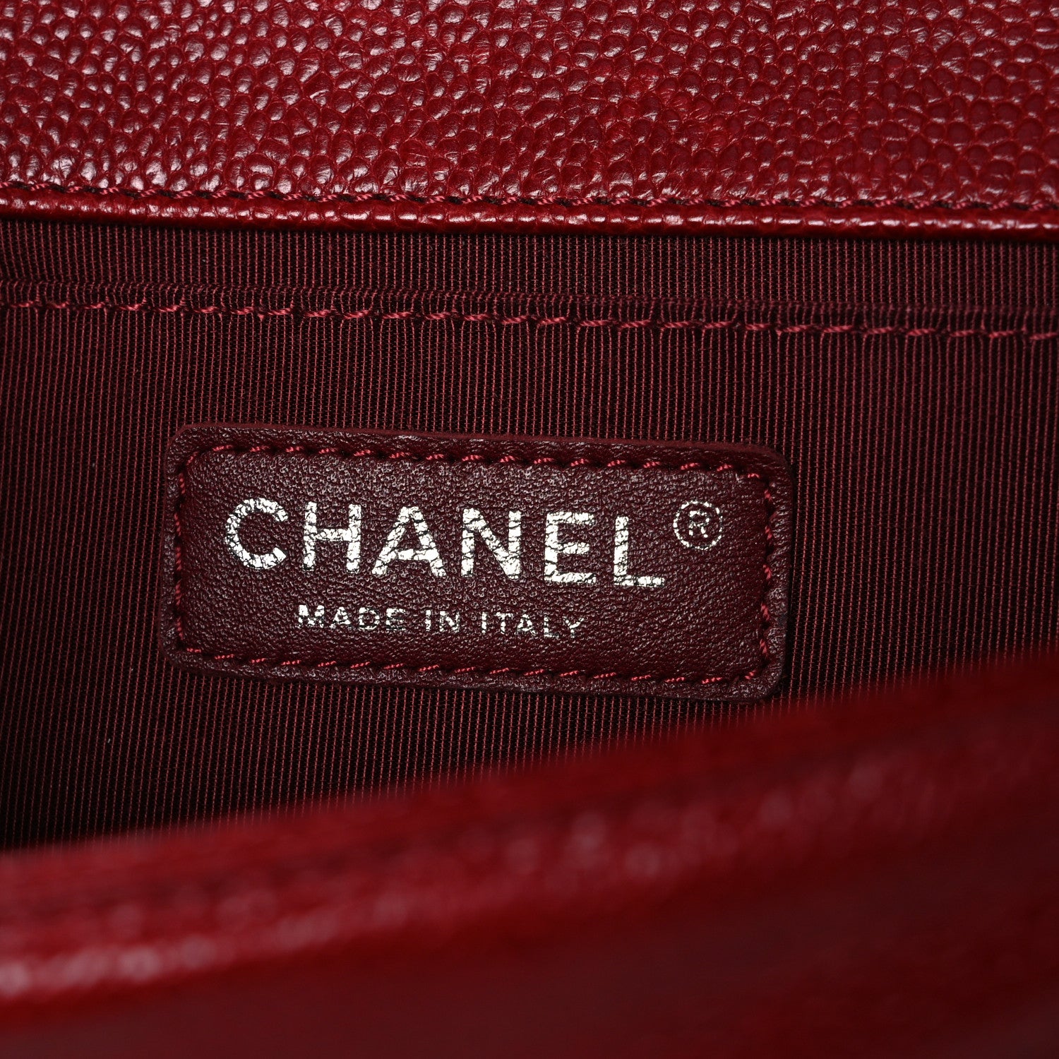 Chanel Caviar Quilted Medium Boy Flap Red 6 of 10