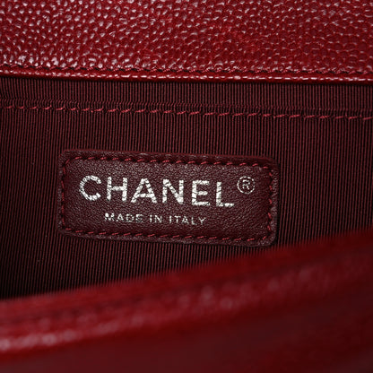 Chanel Caviar Quilted Medium Boy Flap Red 6 of 10