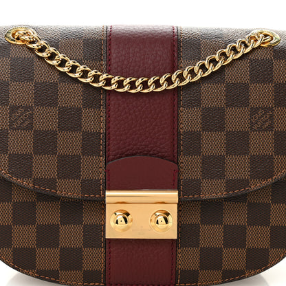 Louis Vuitton Damier Ebene Cuir Taurillon Wight Bordeaux 7 of 9