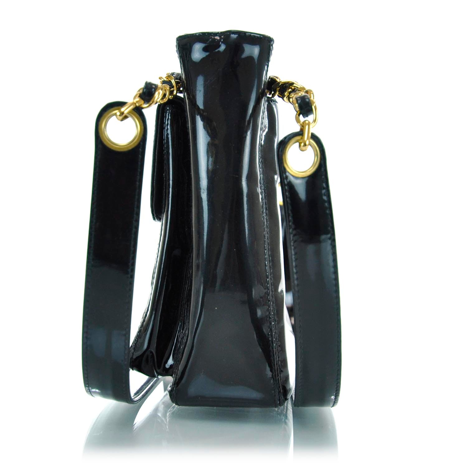Chanel Patent Shoulder Bag Black 4 of 9