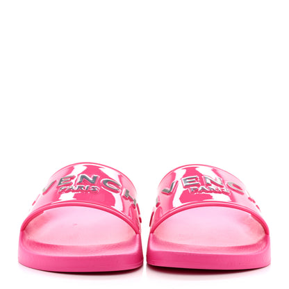 Givenchy Rubber Womens Logo Womens Pool Slides 38 Sandals Pink 2 of 10