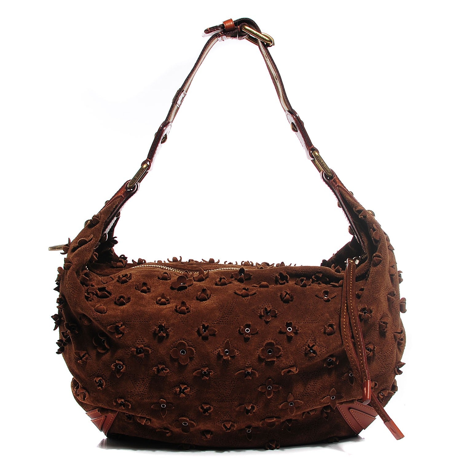 Louis Vuitton Suede Mahina Fleurs Onatah GM Cacao 1 of 7
