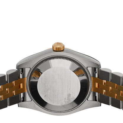 Rolex Stainless Steel 18K Yellow Gold 31mm Oyster Perpetual Datejust Watch White Roman 178273 4 of 5