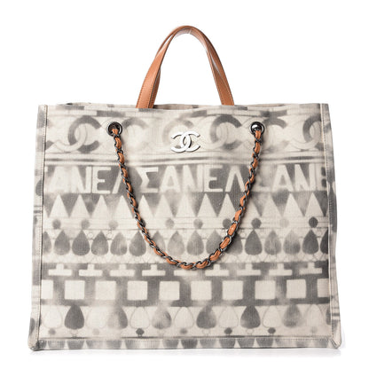 Chanel Canvas Large Iliad Shopping Tote Beige 1 of 9