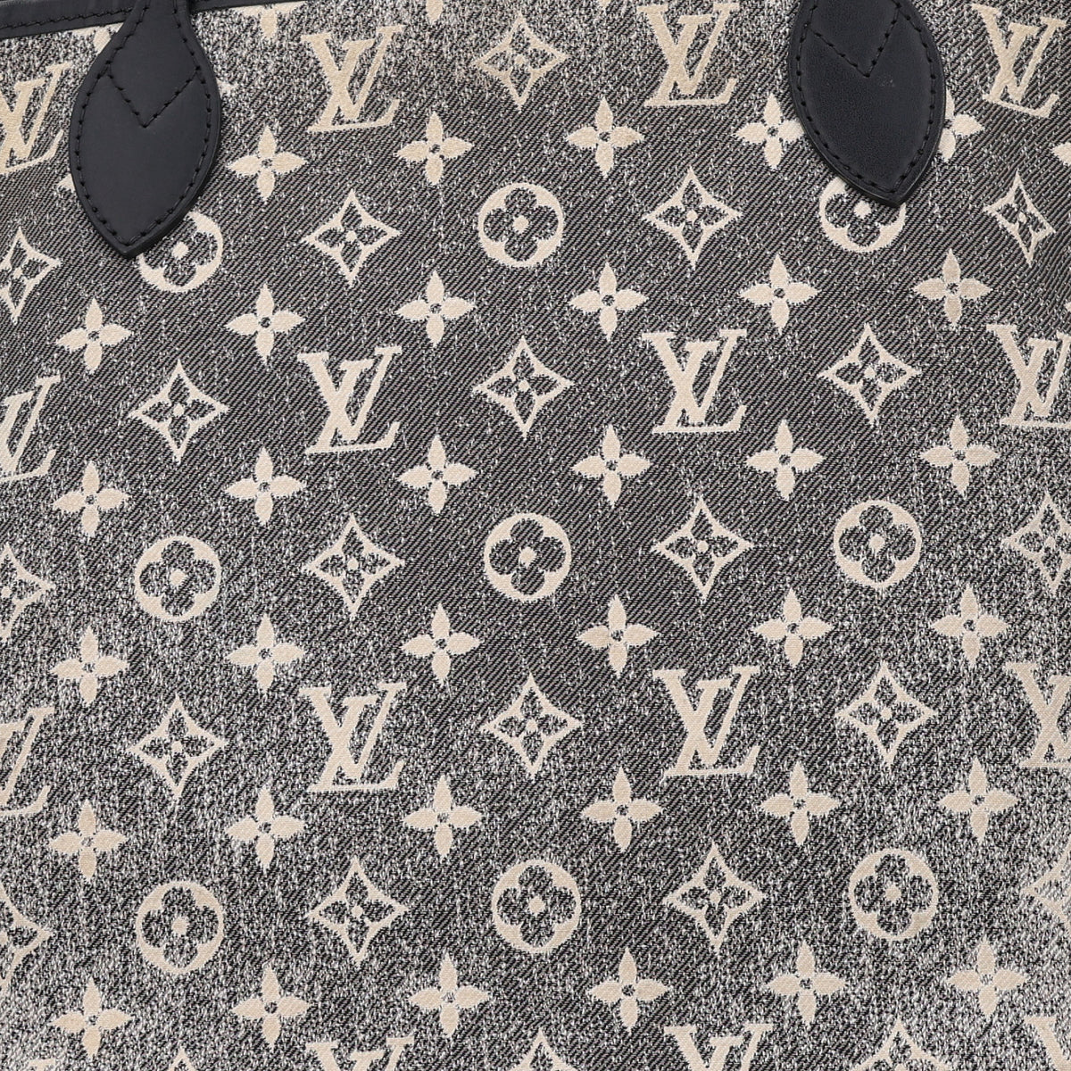 Denim Monogram Jacquard Neverfull MM Grey