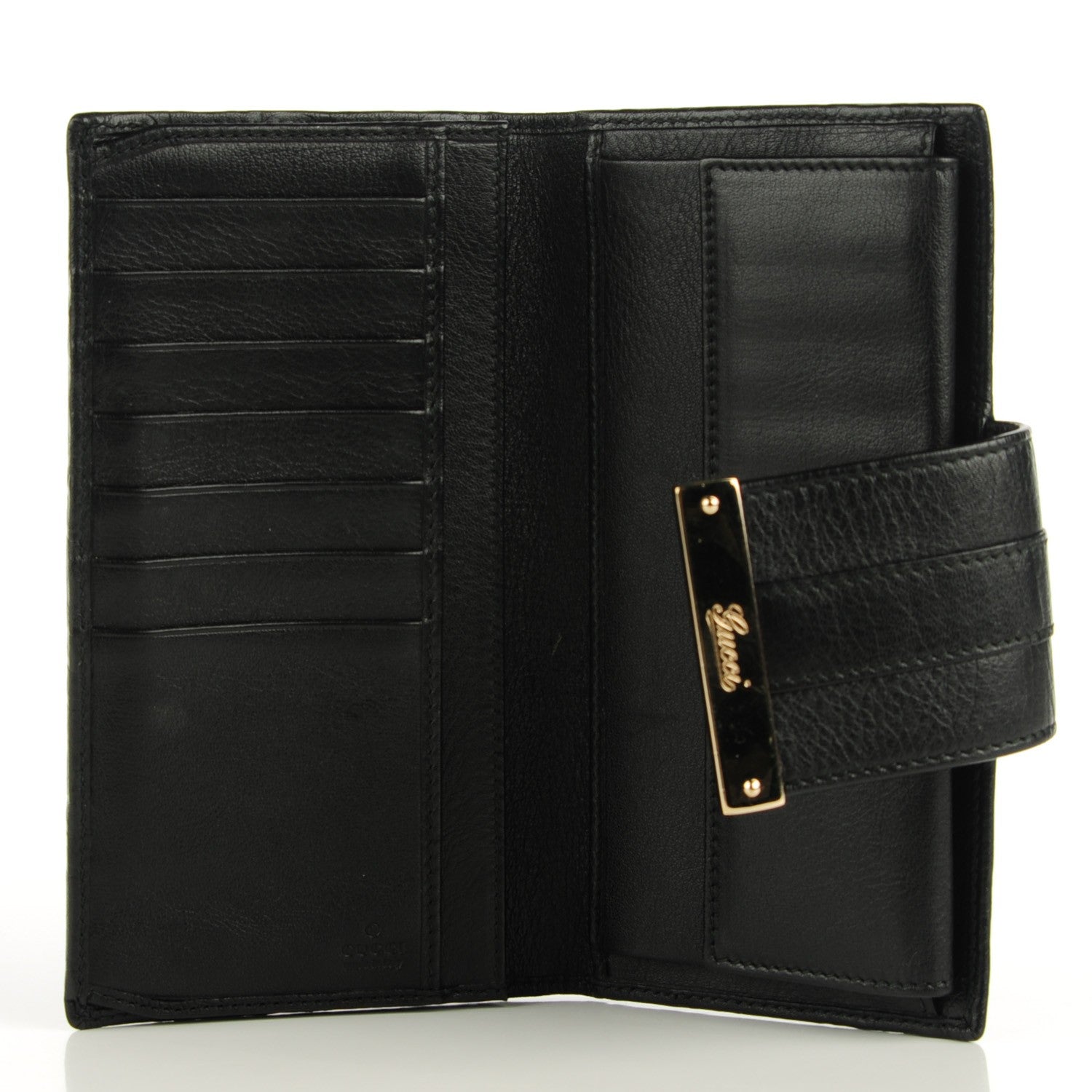 Gucci Guccissima Ladies Web Long Wallet Black 5 of 7