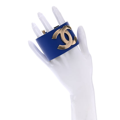 Chanel Calfskin CC Wide Cuff M Blue 2 of 6