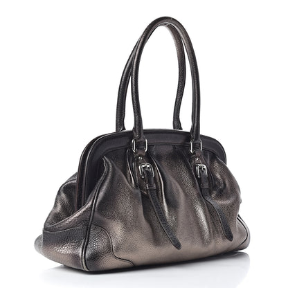 Prada Vitello Daino Antik Frame Bag Piombo 3 of 10
