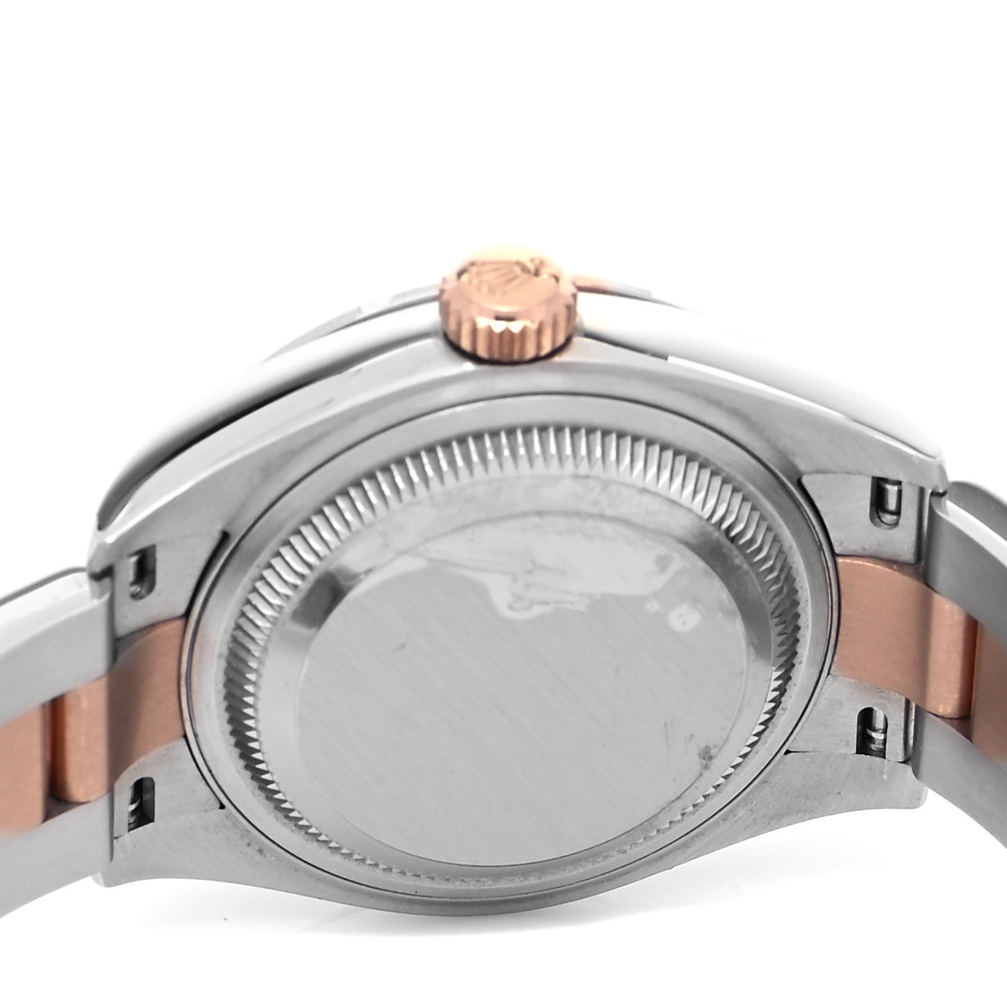 Stainless Steel 18K Everose Gold Diamond 28mm Oyster Perpetual Datejust Watch Black 279381
