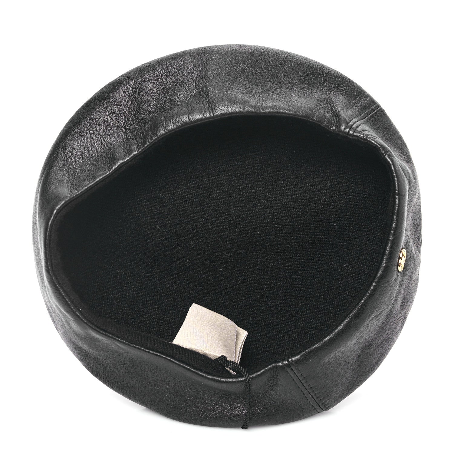 Gucci Lambskin Beret Hat 57 M Black 7 of 8
