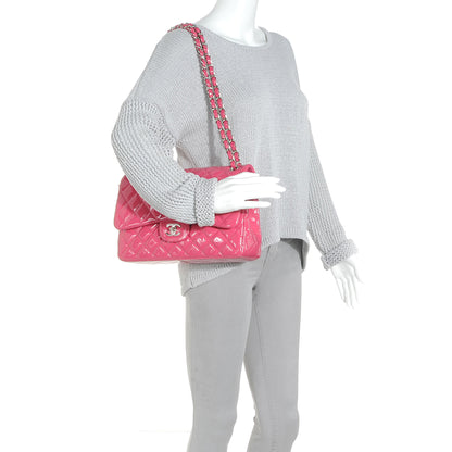 Chanel Patent Jumbo Double Flap Fuchsia 2 of 7