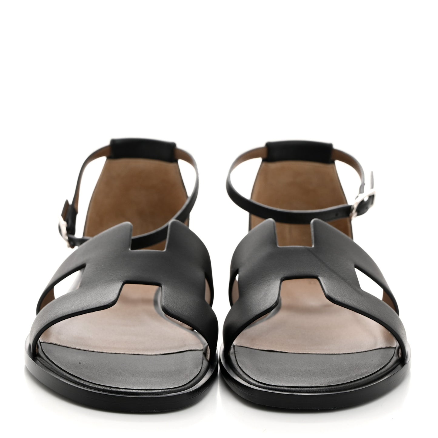 Calfskin Santorini Sandals 39 Black