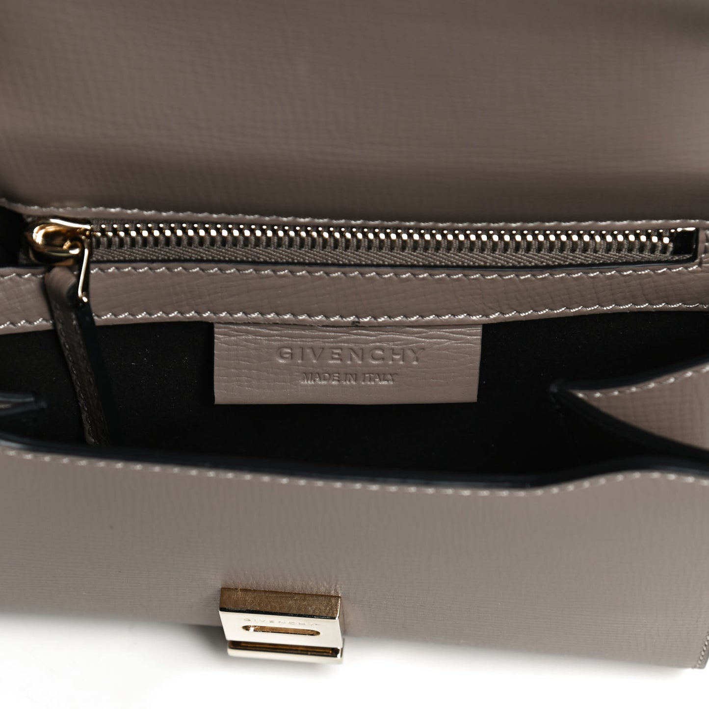 Textured Calfskin Mini Pandora Box Chain Crossbody Bag Mastic