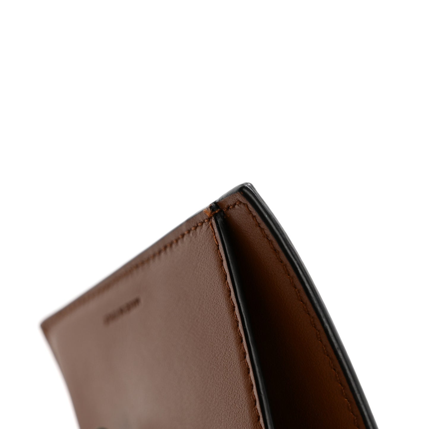 Textile Calfskin Small Triomphe Wallet Natural Tan