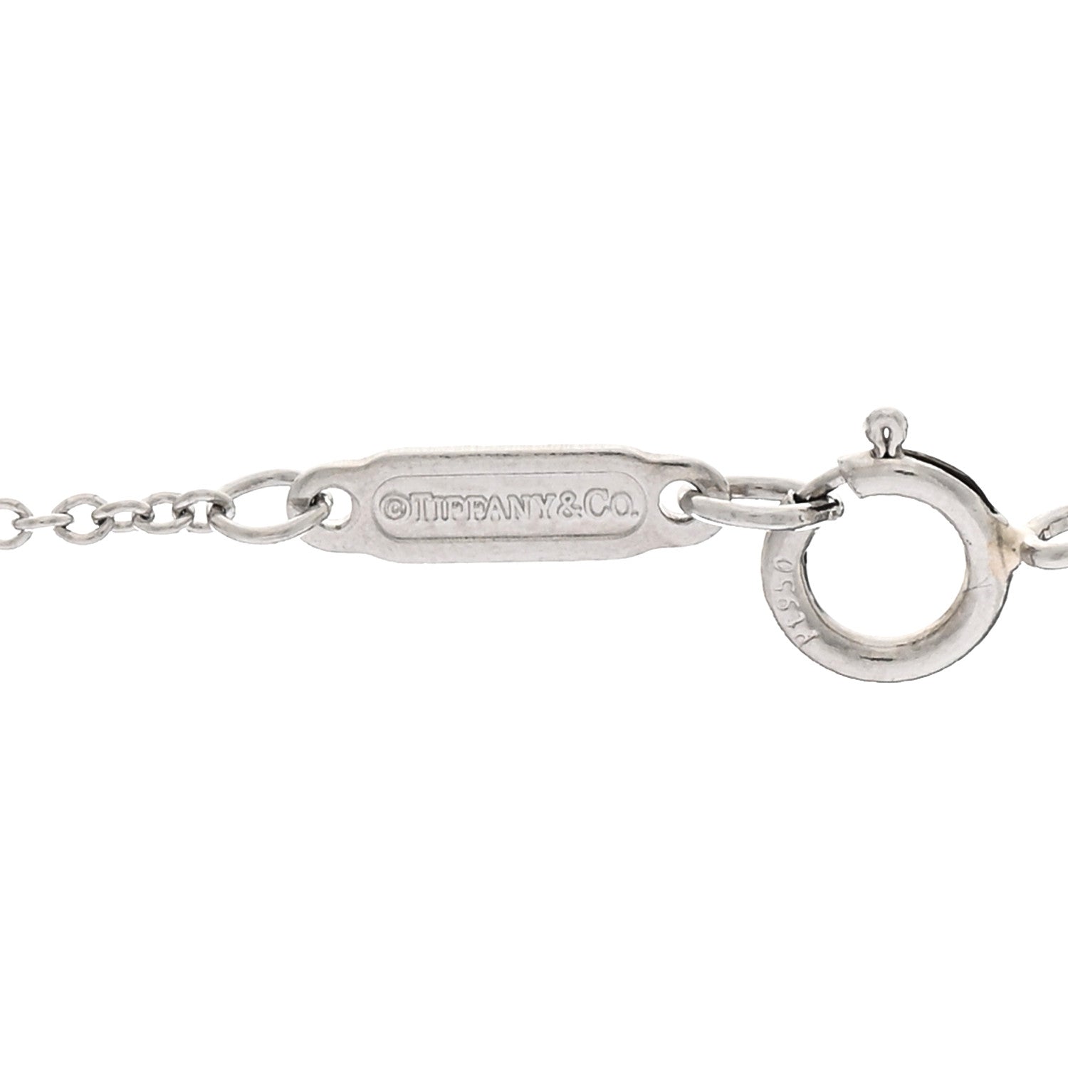 Tiffany 18K White Gold Diamond Mini Crown Key Pendant Necklace 4 of 5