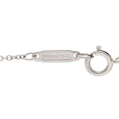 Tiffany 18K White Gold Diamond Mini Crown Key Pendant Necklace 4 of 5