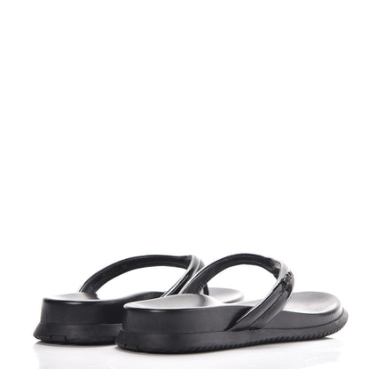 Prada Vernice Soft Thong Sandals 36 Black 4 of 15