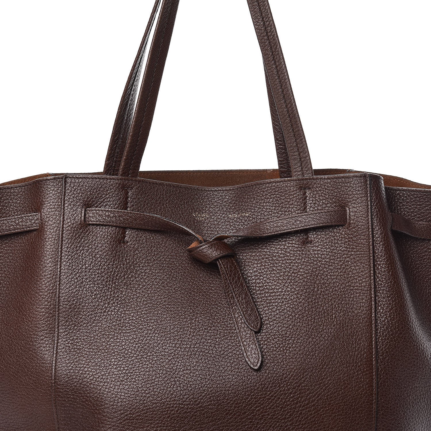 Celine Soft Grained Calfskin Small Belt Cabas Phantom Brown 7 of 18