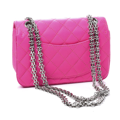 Chanel Goatskin Quilted 2.55 Reissue Mini Flap Fluorescent Pink 2 of 11