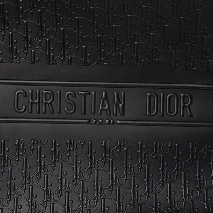 Christian Dior Oblique Calfskin Embossed Book Tote Black 6 of 8