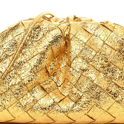 Bottega Veneta Metallic Nappa Intrecciato The Mini Pouch Gold 9 of 12