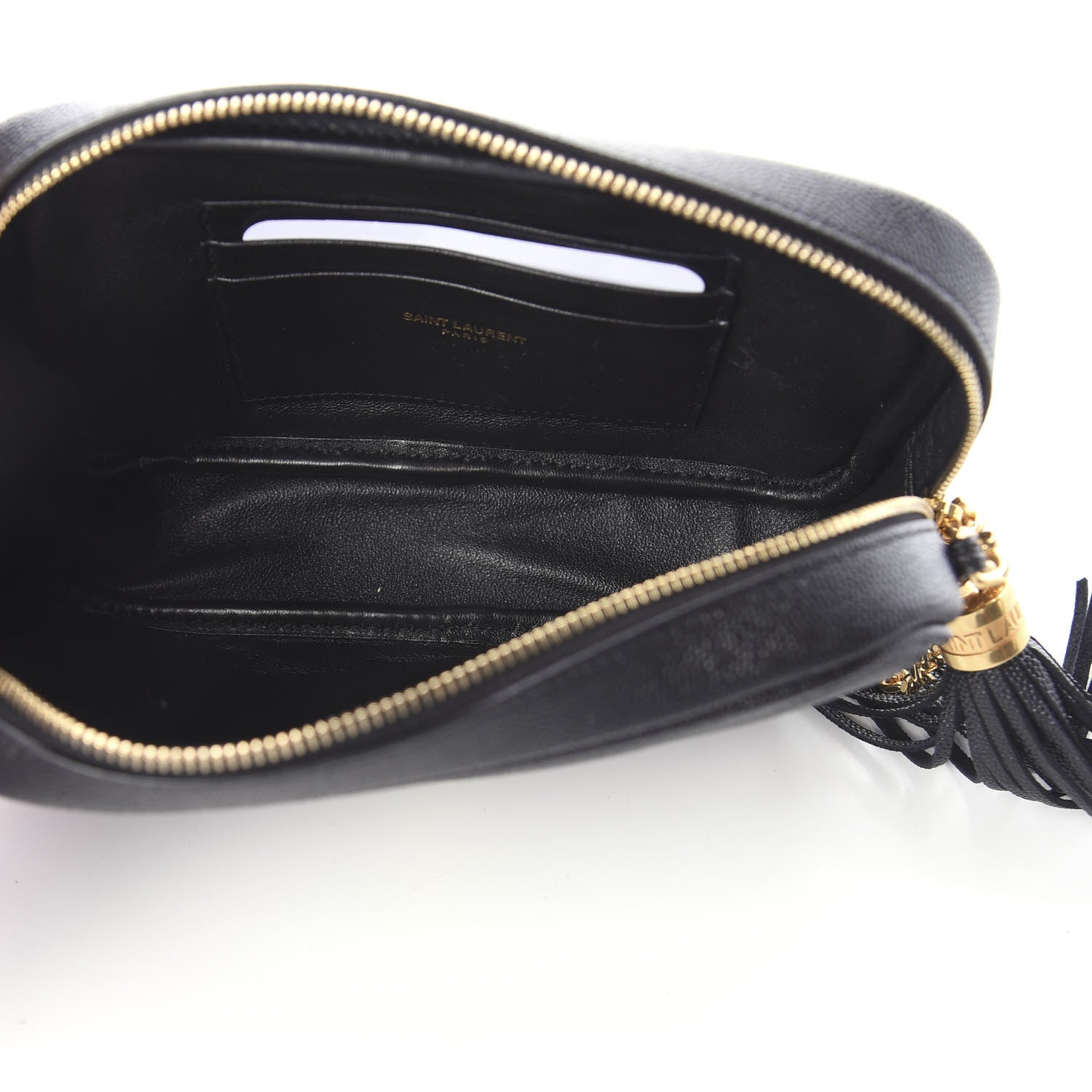 Saint Laurent Grain De Poudre Matelasse Monogram Mini Lou Camera Bag Black 4 of 7
