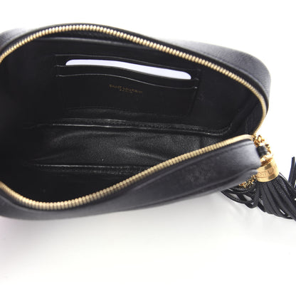 Saint Laurent Grain De Poudre Matelasse Monogram Mini Lou Camera Bag Black 4 of 7