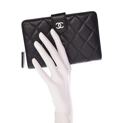 Chanel Caviar Quilted Zipped Pocket Wallet Black 2 of 12