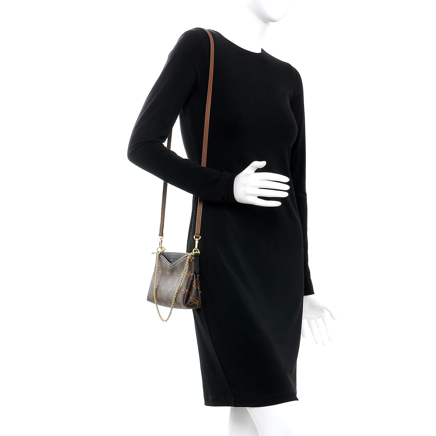 Louis Vuitton Monogram Pallas Clutch Black 2 of 7