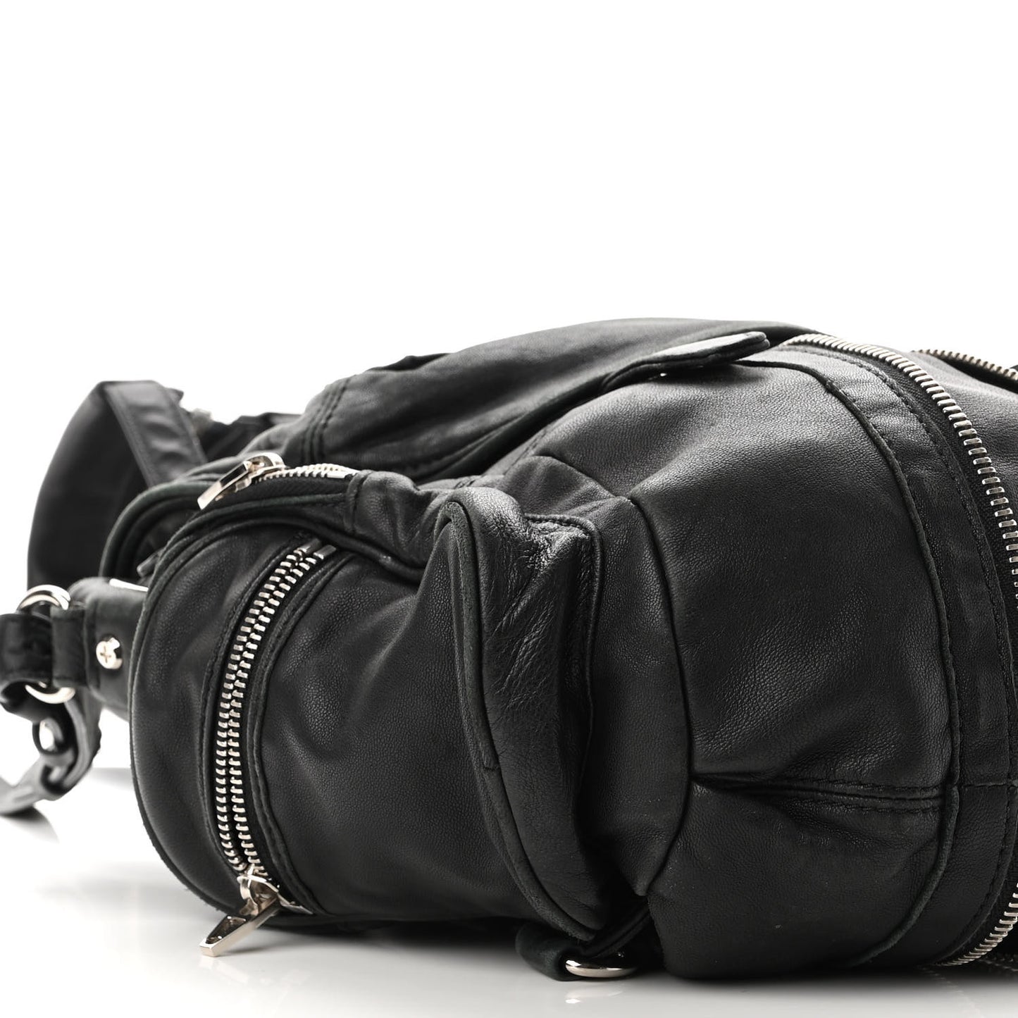 Lambskin Marti Backpack Bag Washed Black Rhodium Hardware