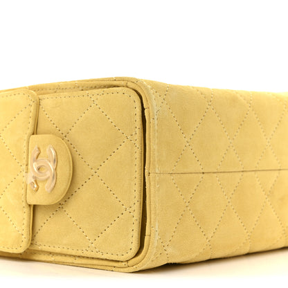 Chanel Suede Quilted Mini Chanel 25 Handbag Yellow 9 of 11