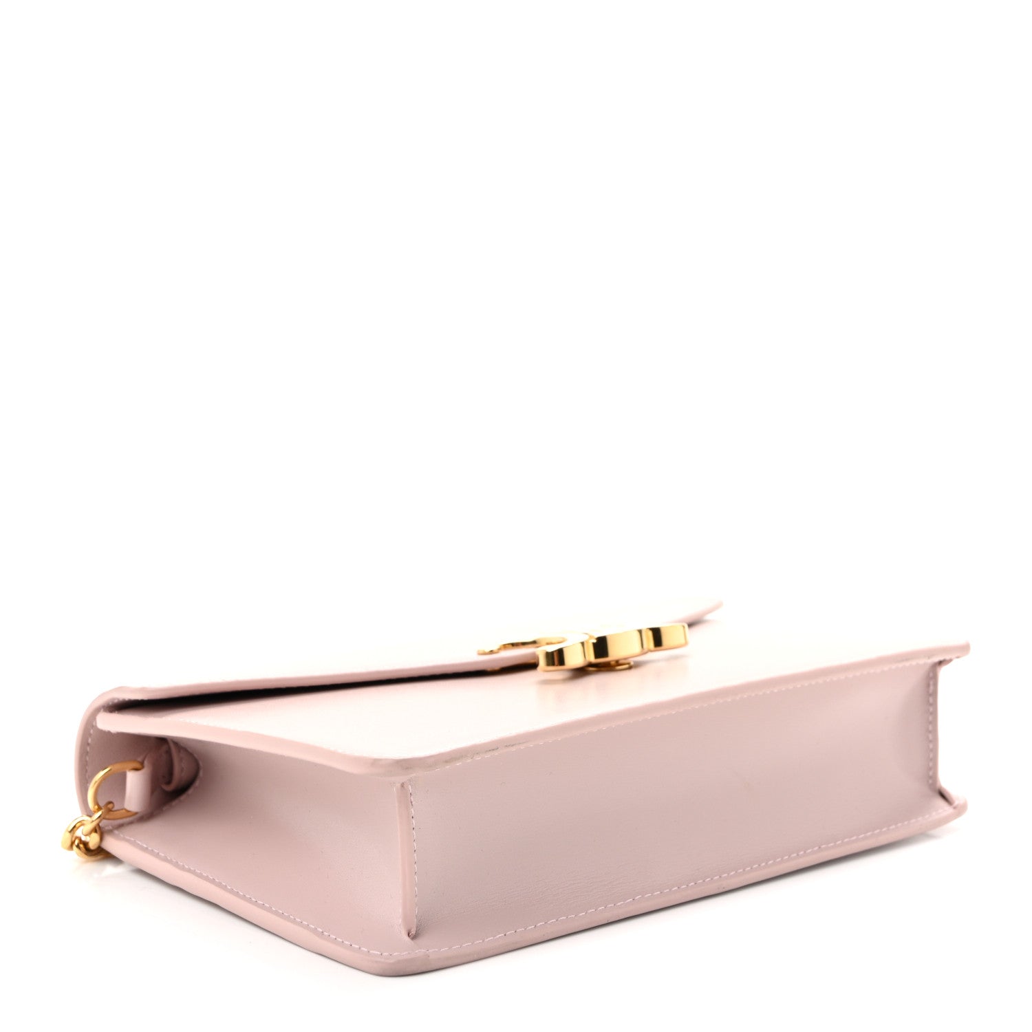 Celine Shiny Calfskin Triomphe Margo Wallet on Chain Vintage Pink 3 of 10