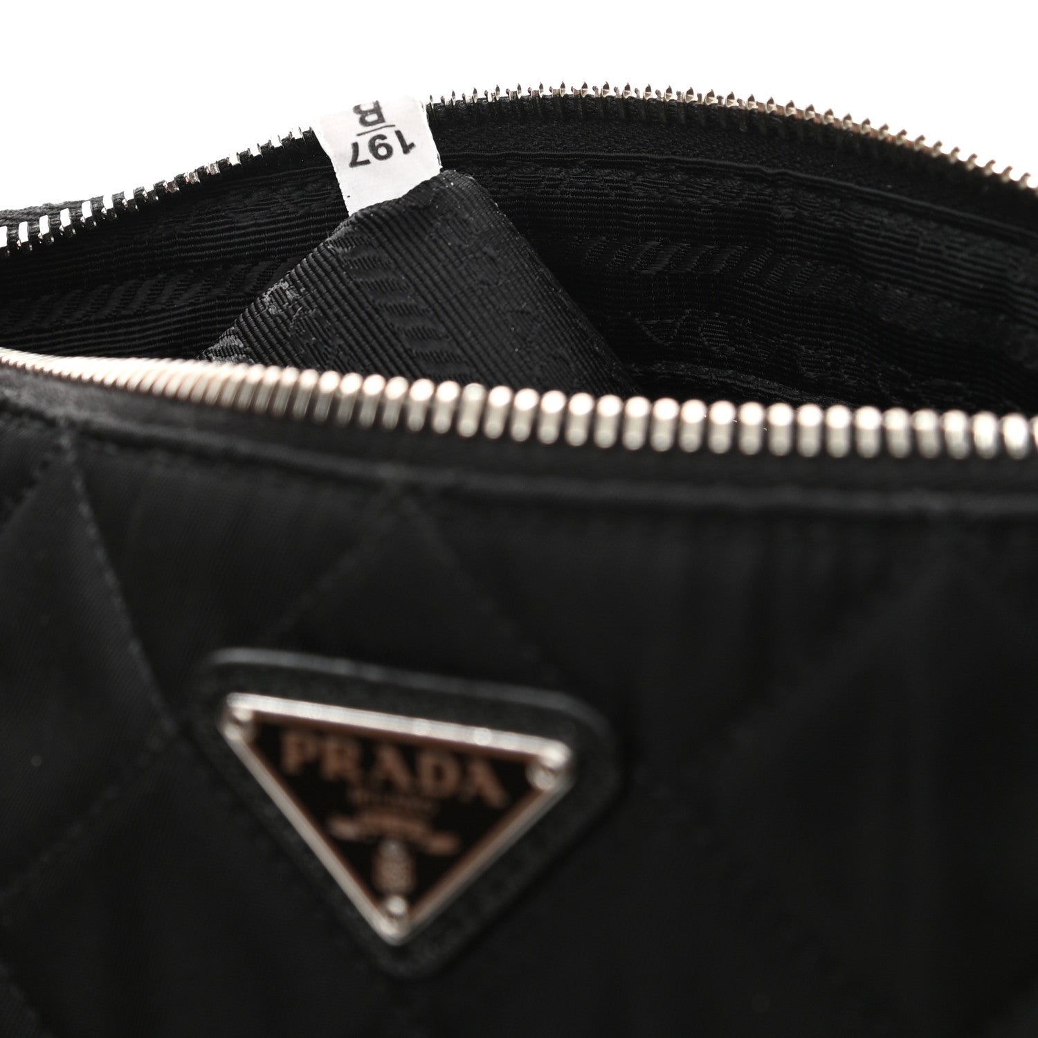 Prada Nylon Tessuto Impuntu Quilted Crossbody Bag Black 7 of 10
