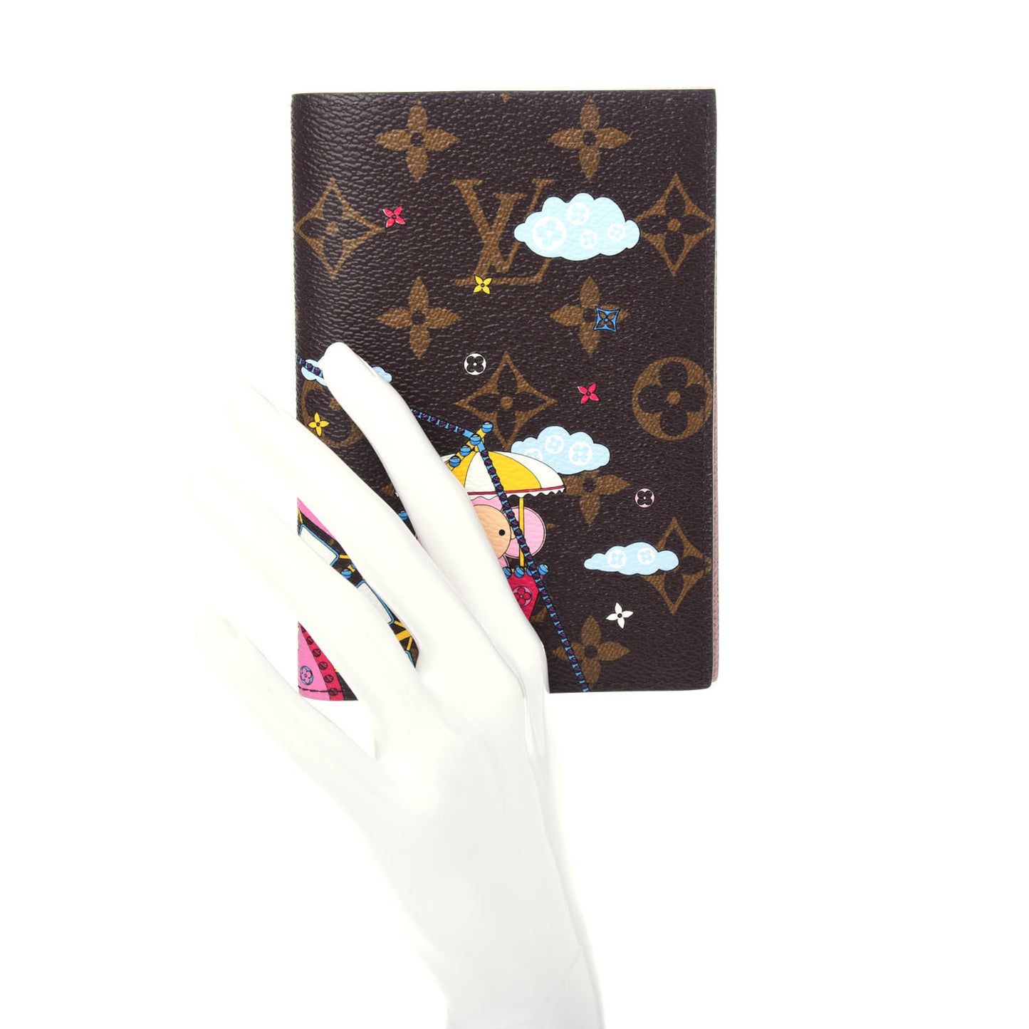 Monogram 2020 Christmas Animation Big Wheel Passport Cover Rose Ballerine