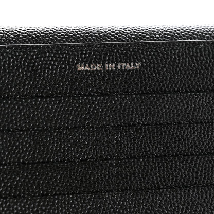 Saint Laurent Grain De Poudre Monogram Uptown Wallet Black 7 of 7