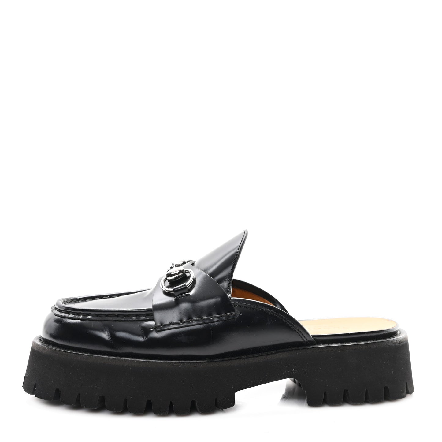 Magnum Calfskin Womens Horsebit Platform Mules 37 Black