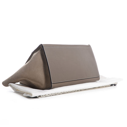 Celine Drummed Calfskin Suede Medium Trapeze Souris 4 of 10