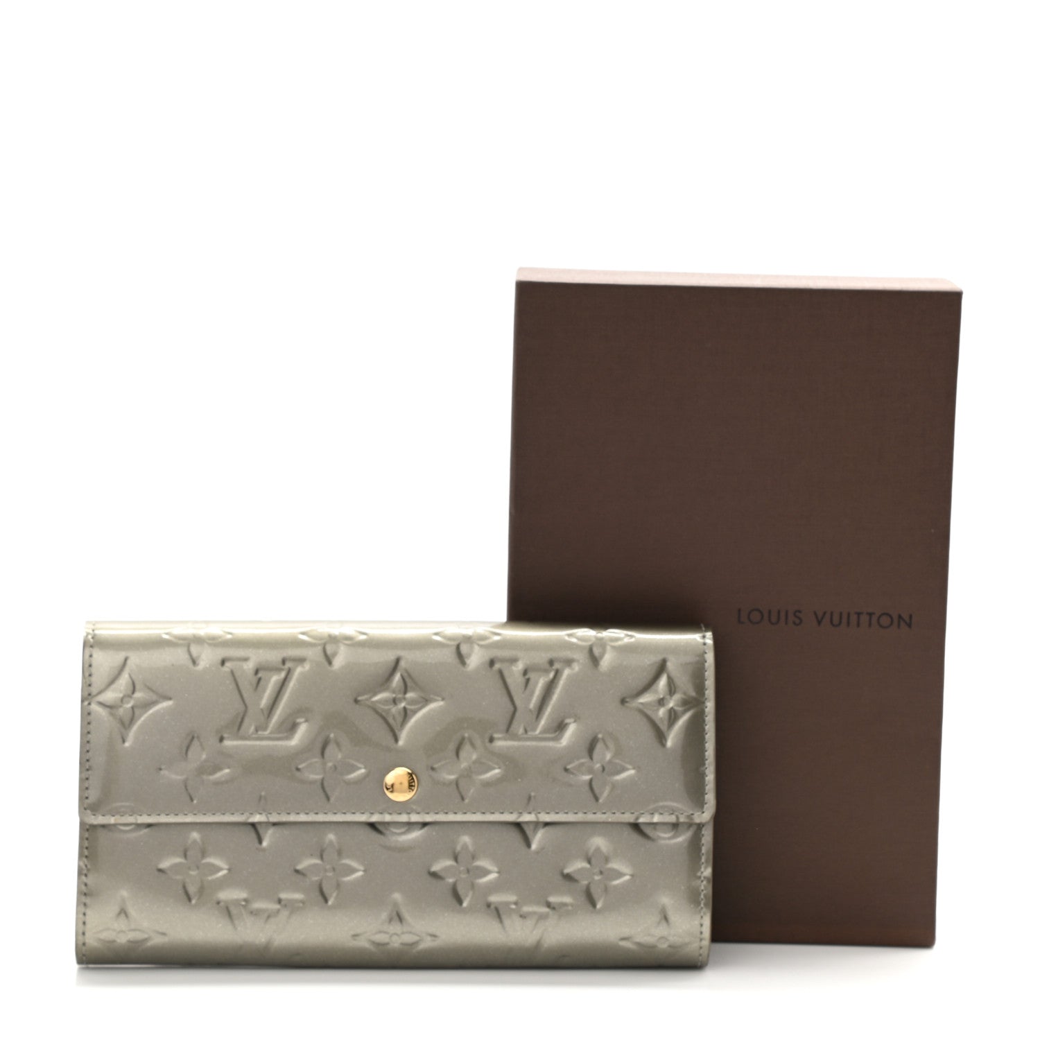 Louis Vuitton Vernis Sarah Wallet Gris Art Deco 13 of 13