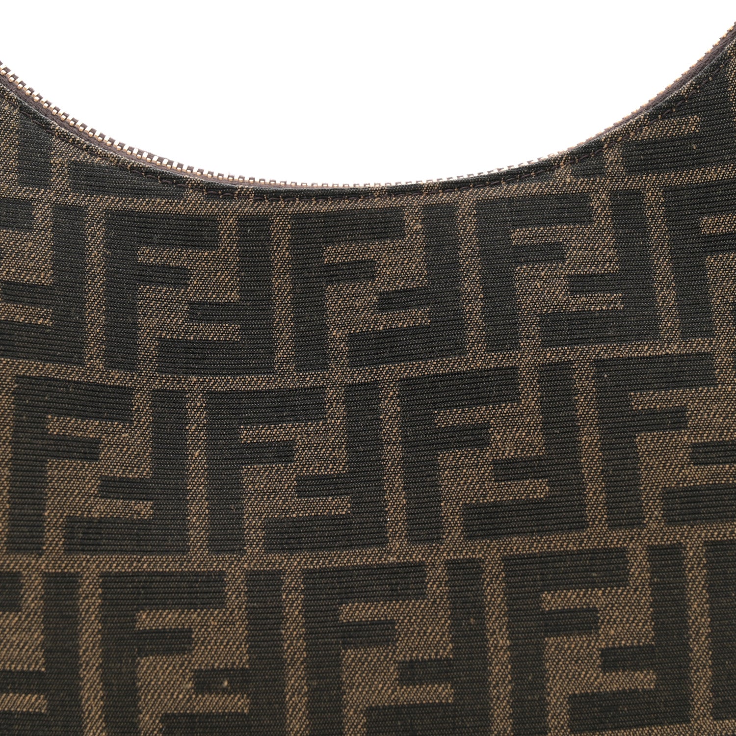 Fendi Fabric Jacquard Vitello Grace FF 1974 Small Fendigraphy Hobo Bag Tobacco Moro Ebano 8 of 11