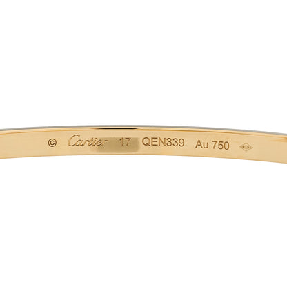 Cartier 18K Yellow Gold Small LOVE Bracelet 17 7 of 9