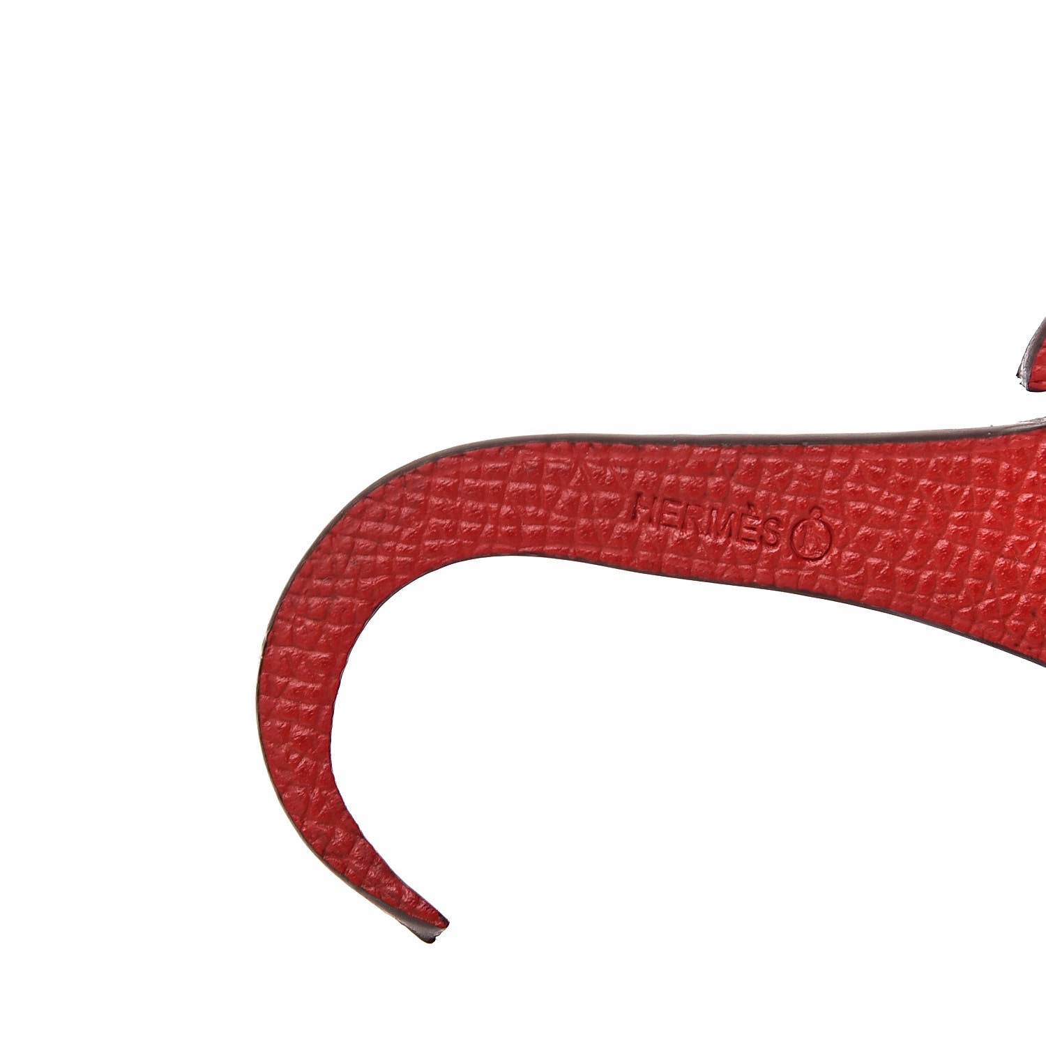 Hermes Togo Epsom Petit H Seahorse Bag Charm Alezan Rouge 3 of 4