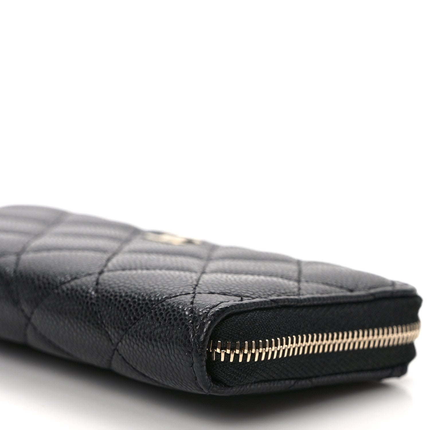 Chanel Caviar Quilted Medium Zip Around Wallet Black 10 of 11