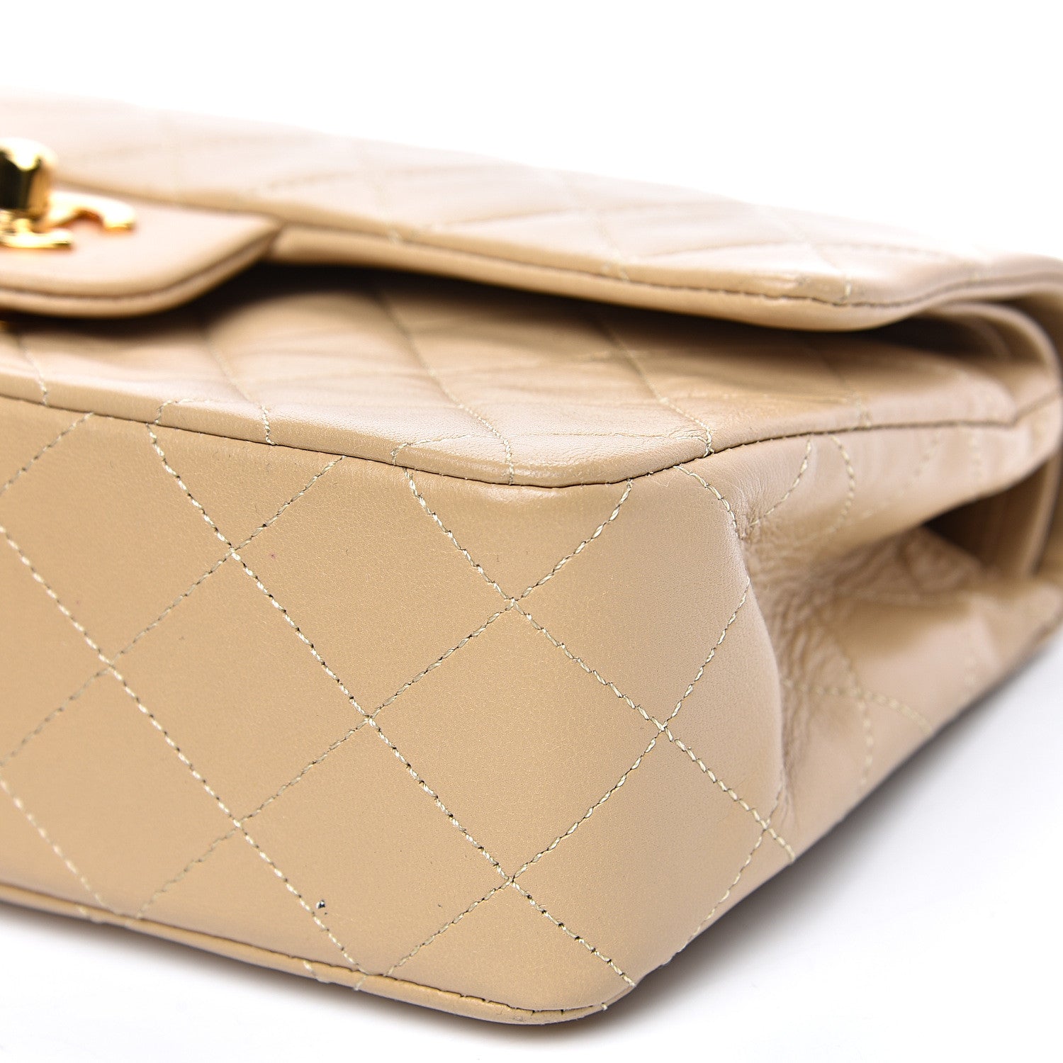Chanel Lambskin Quilted Small Double Flap Beige 10 of 20
