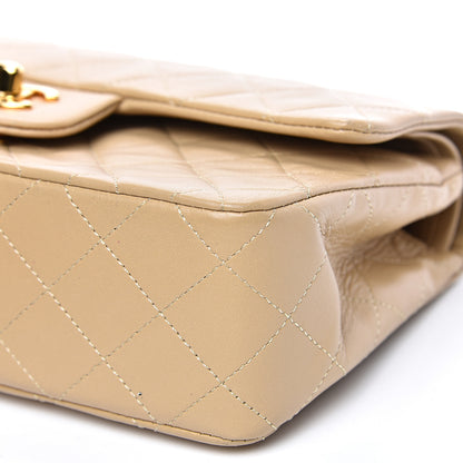 Chanel Lambskin Quilted Small Double Flap Beige 10 of 20