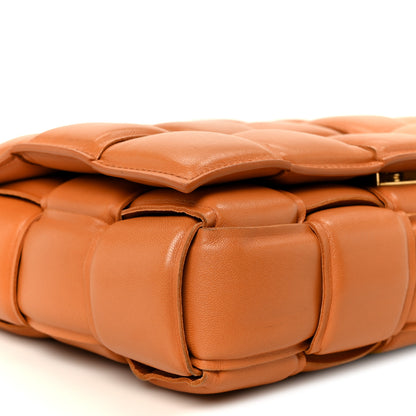 Bottega Veneta Lambskin Maxi Intreccio Padded Chain Cassette Crossbody Bag Caramel 11 of 12